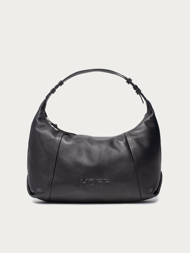 Black Hoff Museum Leather Hobo Women Bags | 57ISFRDZG