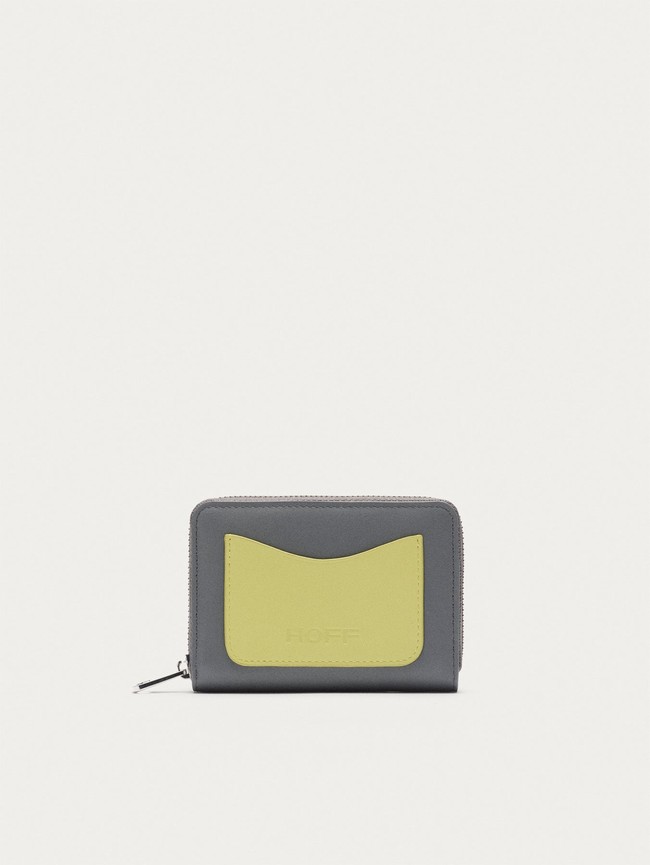 Grey / Green Hoff Leather Women Wallets | 54TUAMFIJ