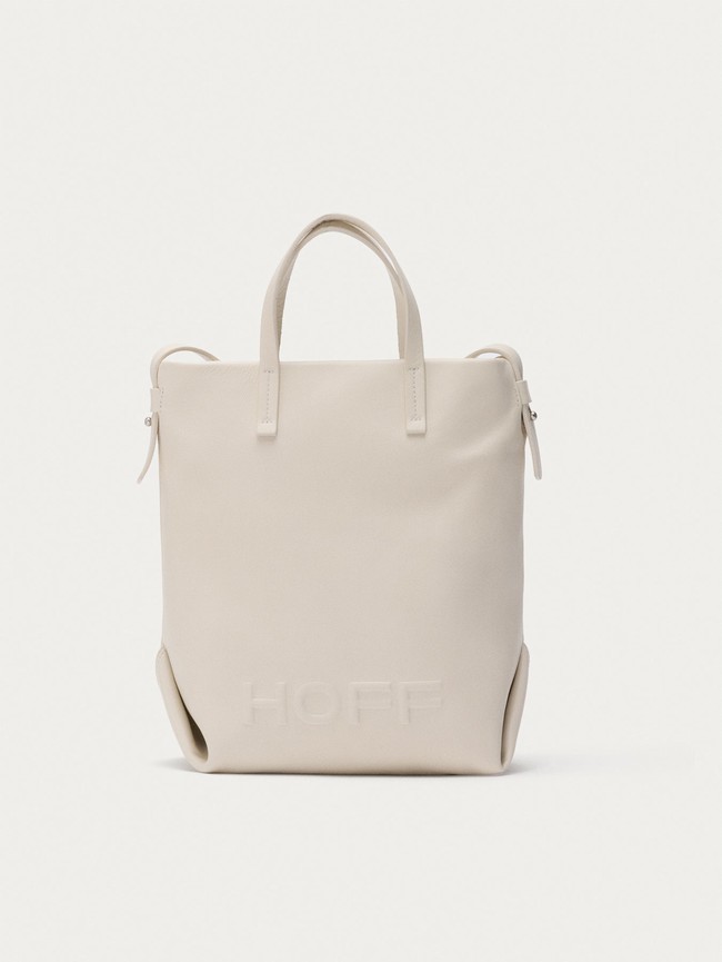 White Hoff Shopper Piel Arcade Off White Women Bags | 24QVCDEUT